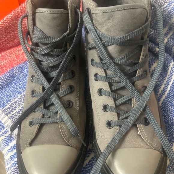 Gray Converse All Star/Chuck Taylor High Tops - Picture 3 of 16